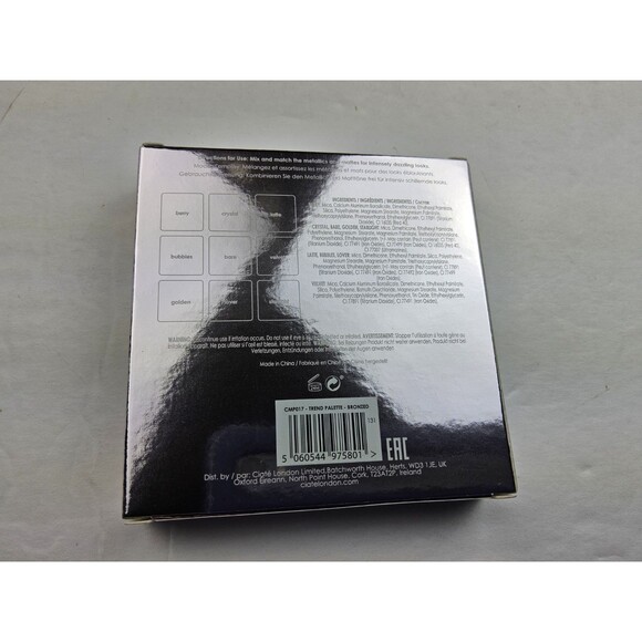 Ciate London Bronzed 9pc Eyeshadow Trend Palette Metallics Mattes Full Size New - Picture 3 of 4